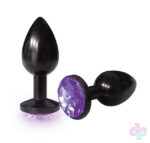 Icon Brands Sex Toys - The 9's the Silver Starter Anodized Bejeweled Stainless Steel Plug - Violet