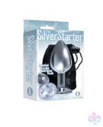 Icon Brands Sex Toys - The 9's the Silver Starter Bejeweled Stainless Steel Plug - Diamond