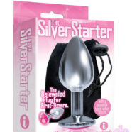 Icon Brands Sex Toys - The 9's the Silver Starter Bejeweled Stainless  Steel Plug - Pink