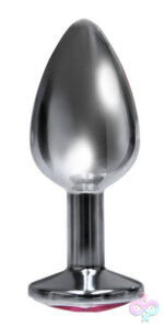 Icon Brands Sex Toys - The 9's the Silver Starter Bejeweled Stainless  Steel Plug - Pink
