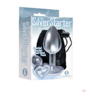 Icon Brands Sex Toys - The 9's the Silver Starter Heart Bejeweled Stainless Steel Plug - Diamond