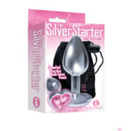 Icon Brands Sex Toys - The 9's the Silver Starter Heart Bejeweled Stainless Steel Plug - Pink