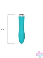 Iconic Charm Classic Travel Size Vibrator Aqua - Image 3
