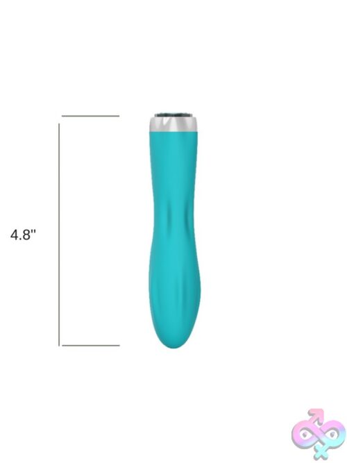 Iconic Charm Classic Travel Size Vibrator Aqua - Image 3
