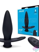 Impaler remote control butt plug in black silicone by Blue Line Men