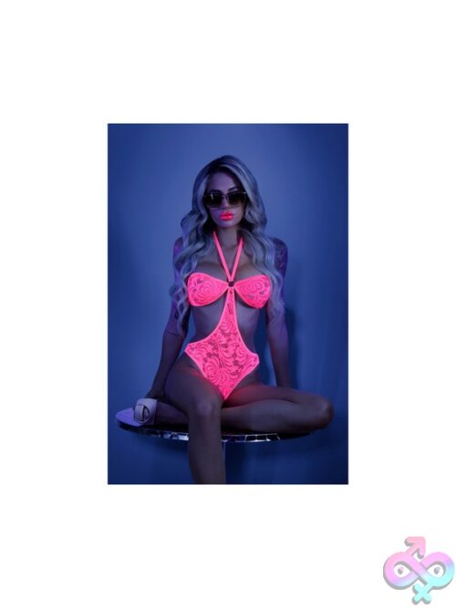 Impress Me Lace Bodysuit With Open Cage Back - Image 2