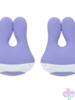 In A Pinch Vibrating Nipple Clamps in Purple by Playboy Pleasure - Image 2