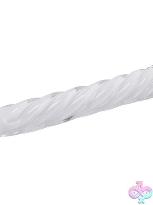 In A Twist Glass Vibrator – White - Image 3