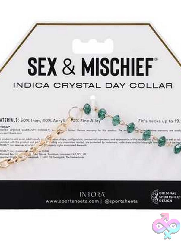 Discreet-Toys-Indica-Crystal-Day-Collar-Green-Ss10222 Indica Crystal Day Collar - Green - Image 1