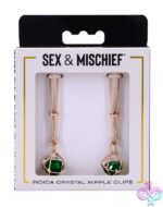 Indica Crystal Nipple Clips - Green - Image 2