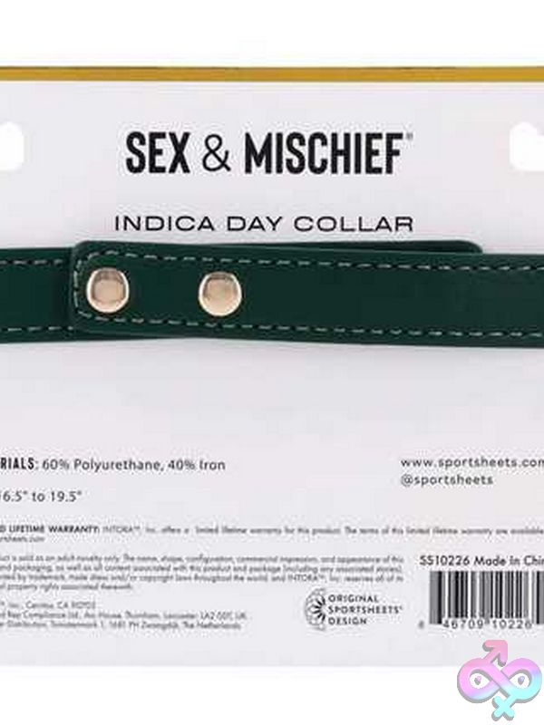 Discreet-Toys-Indica-Day-Collar-Green-Ss10226 Indica Day Collar - Green - Image 1