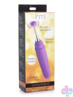 Inmi En Pointe pinpoint vibrating teaser with three silicone attachments in purple by Xr-Inmi