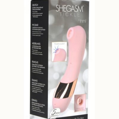 Inmi Shegasm Tickle clitoral suction stimulator in pink silicone by Xr - Inmi