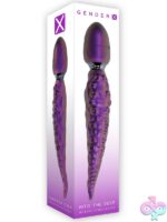 Purple tentacle vibrator with bendable tip and insertable base by Gender X
