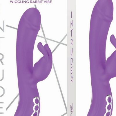 Intruder Wiggling Rabbit Vibe in orange and purple on a soft neutral background