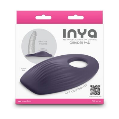 Inya Grinder hands-free ride-on grinding pad vibrator in gray silicone by Ns Novelties