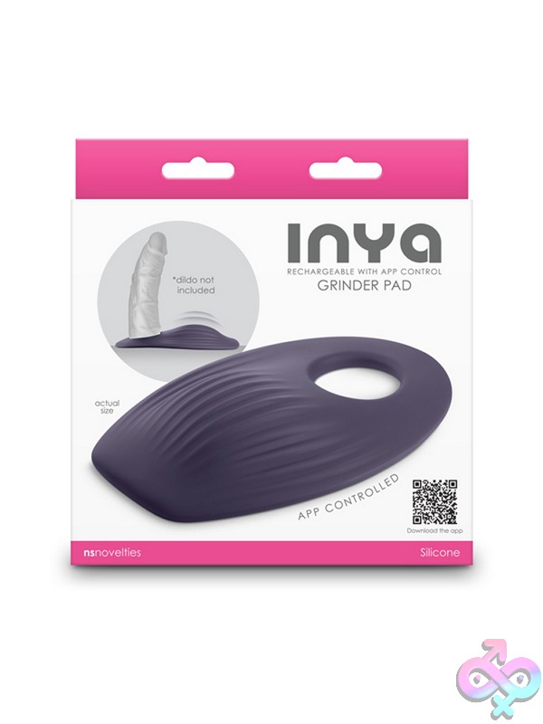 Discreet-Toys-Inya-Grinder-Gray-Nu-Nsn-0556-39 Inya Grinder Hands-Free Ride-On Grinding Pad Vibrator In Gray Silicone By Ns Novelties