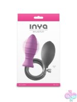 Inya InflataPlay inflatable anal plug with pump bulb and quick-release valve by Ns Novelties