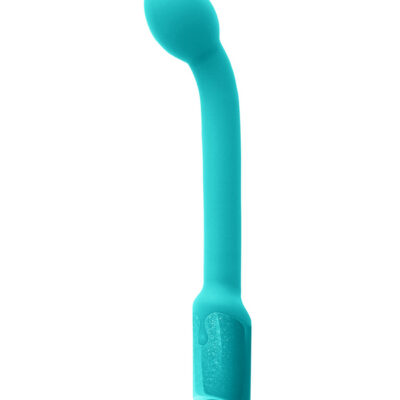 inya oh my g-spot wand teal by nsnovelties curved silicone rechargeable vibrator