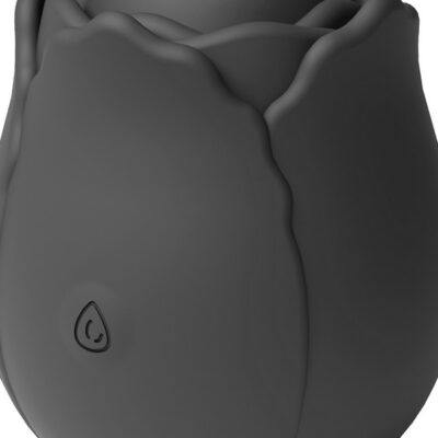 vibrating rose clitoral vibrator by NS Novelties in black and white
