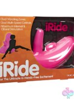 Pink hands-free rocking pleasure seat with dual vibrating zones by Doc Johnson
