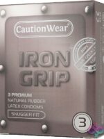 Three-pack of clear snug fit latex condoms by Paradise Marketing