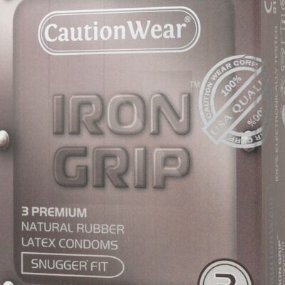 Three-pack of clear snug fit latex condoms by Paradise Marketing