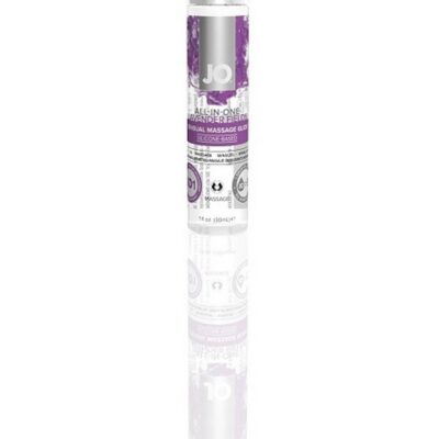 JO All-In-One Massage Glide Lavender 1 oz clear silicone formula by System Jo