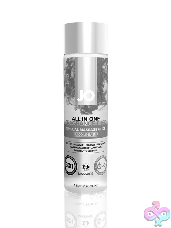 Discreet-Toys-Jo-All-In-One-Massage-Glide-Sensual-4-Oz-Nu-Jo40023 Clear Silicone Massage Glide And Personal Lubricant 4 Oz Bottle By System Jo
