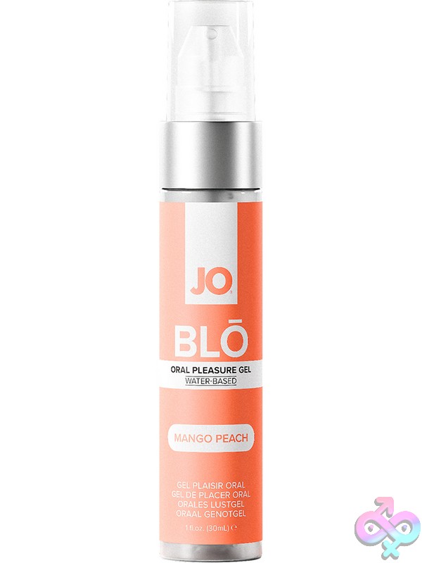Discreet-Toys-Jo-Blo-Mango-Peach-1-Oz-Nu-Jo10156 Mango Peach Cooling Oral Gel Jo Blo 1 Oz By System Jo