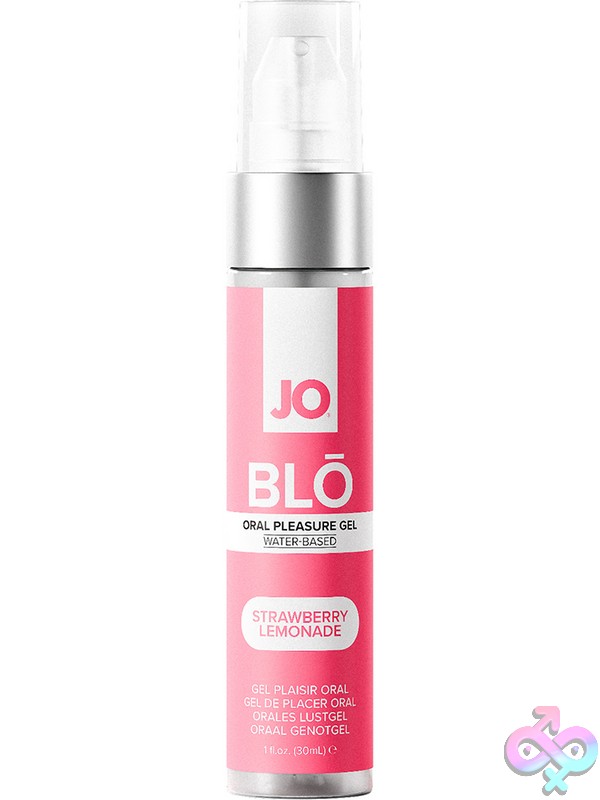 Discreet-Toys-Jo-Blo-Strawberry-Lemonade-1-Oz-Nu-Jo10153 Flavored Oral Gel Jo Blo Strawberry Lemonade 1 Oz By System Jo