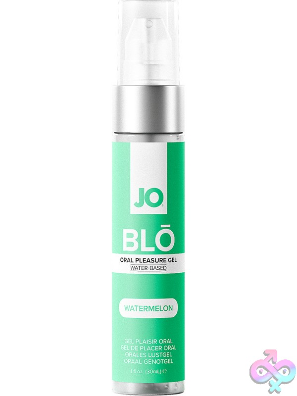 Discreet-Toys-Jo-Blo-Watermelon-1-Oz-Nu-Jo10152 Watermelon Oral Pleasure Gel Jo Blo 1 Oz By System Jo — Clear Cooling Flavored Gel For Couples