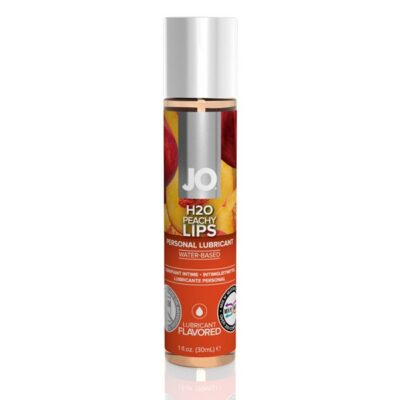 JO H2O Flavored Lubricant Peachy Lips 1 oz clear water-based formula by System Jo