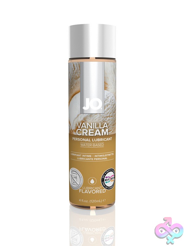Discreet-Toys-Jo-H2O-Flavored-Lubricant-Vanilla-Cream-4-Oz-Nu-Jo40384 Jo H2O Vanilla Cream Flavored Water-Based Lubricant 4 Oz Bottle By System Jo
