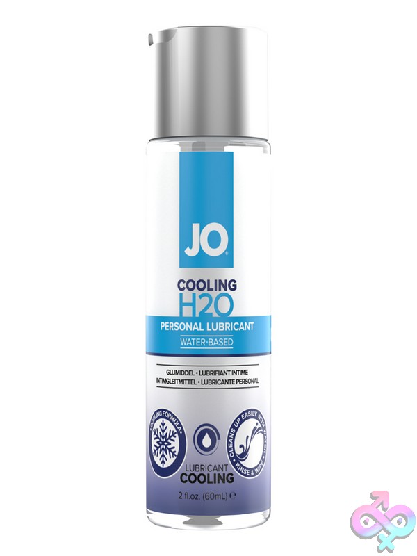 Discreet-Toys-Jo-H2O-Lubricant-Cooling-2-Oz-Nu-Jo40206 Clear Cooling Water-Based Lubricant 2 Oz Bottle By System Jo