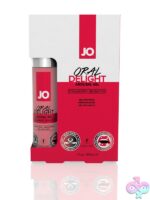 JO Oral Delight Strawberry Sensation 1 oz cooling flavored gel in pink by System Jo