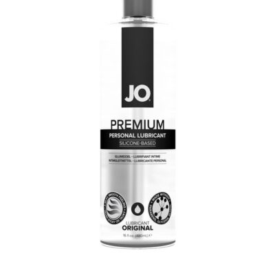 Clear pharmaceutical-grade silicone personal lubricant 16 oz bottle by System Jo