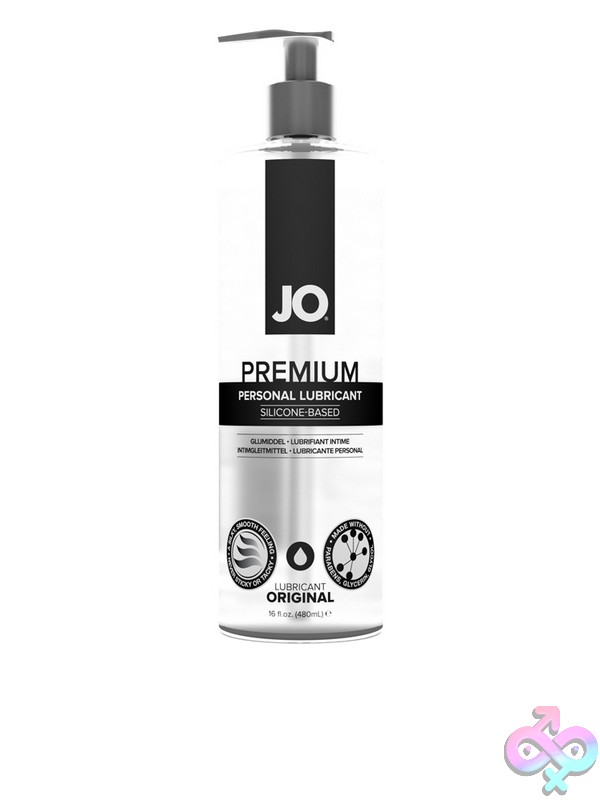 Discreet-Toys-Jo-Premium-Lubricant-Original-16-Oz-Nu-Jo40031 Clear Pharmaceutical-Grade Silicone Personal Lubricant 16 Oz Bottle By System Jo