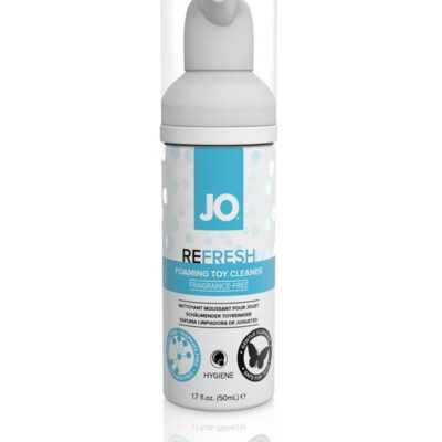JO Refresh Foaming Toy Cleaner 1.7 oz white foam bottle by System Jo