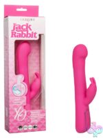Pink beaded G-spot rabbit vibrator with dual motors and flickering ears by California Exotic Novelties