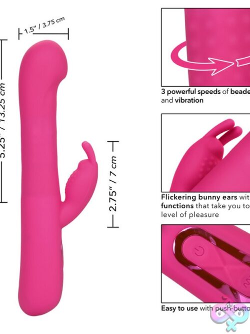 Jack Rabbit Elite Beaded G Rabbit – Pink Silicone Vibrator - Image 3