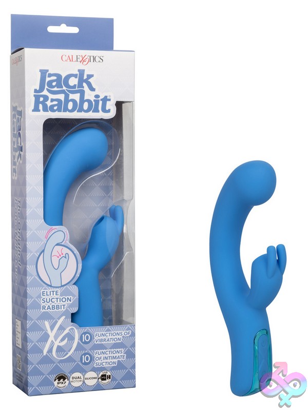 Discreet-Toys-Jack-Rabbit-Elite-Suction-Rabbit-Nu-Se-0615-25-3 Jack Rabbit Elite Suction Rabbit Blue Silicone Triple-Action Vibrator By California Exotic Novelties