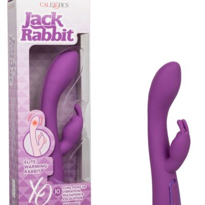 Jack Rabbit Elite Warming Rabbit in purple silicone by California Exotic Novelties