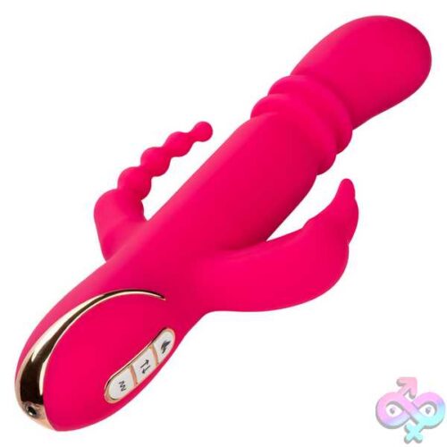 Jack Rabbit Signature Heated Silicone Triple Fantasy Rabbit - Pink - Image 8
