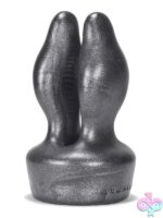 Jaws Spec-U-Plug flexible finned anal toy in gray by Oxballs