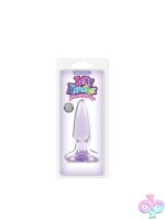 Mini tapered purple pleasure plug in body-safe TPE by Ns Novelties