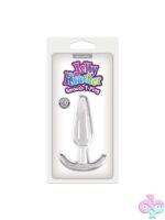 Smooth tapered clear anal plug in body-safe TPE by Ns Novelties