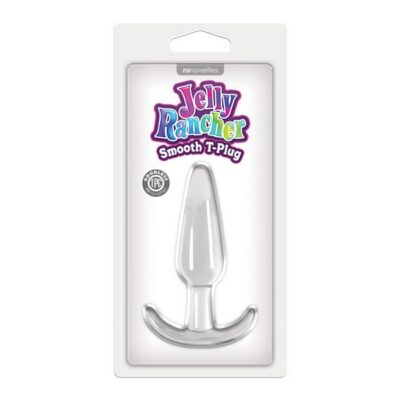 Smooth tapered clear anal plug in body-safe TPE by Ns Novelties