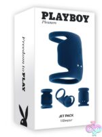 Jet Pack double-ring vibrating penis vibrator in beige silicone by Playboy Pleasure