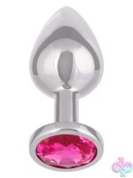 Jewel Large Rose Plug – Silver with Rose Gem Accent - Image 2